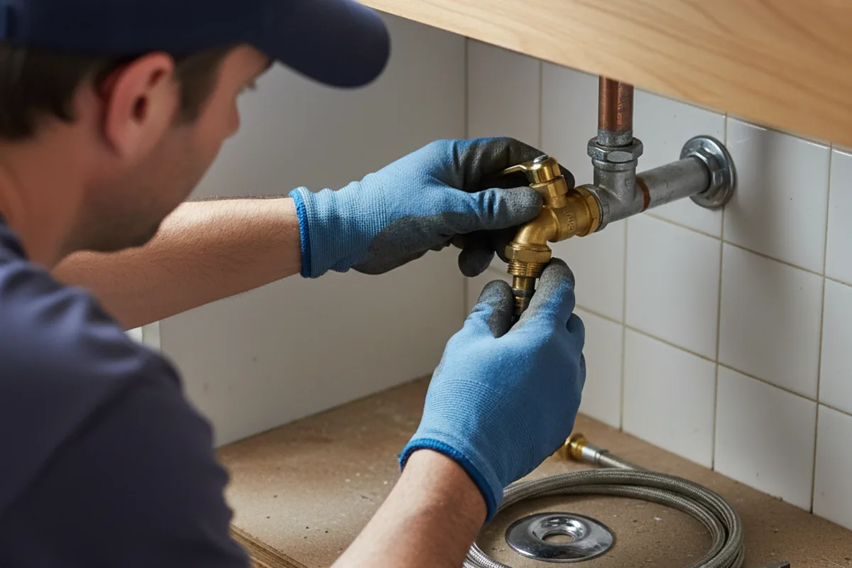 Shutoff valve and fitting work during Well Pump Repair in Clinton